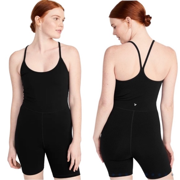 Old Navy Pants - NEW OLD NAVY Women’s Black ACTIVE POWER CHILL CAMI Tank BODYSUIT Romper Onesie
